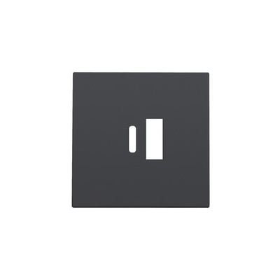 Niko afdækning til USB-A og USB-C opladere i elegant antracit finish med udskæringer til porte.