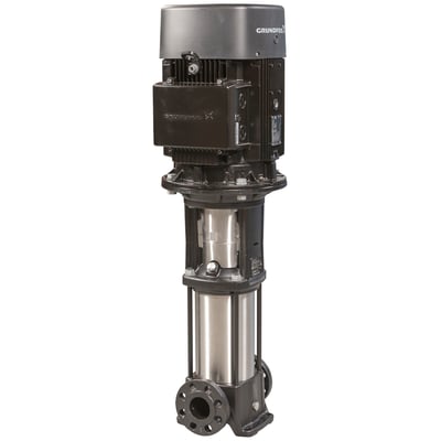 Grundfos CR 20-05 A-F-A-E-HQQE centrifugalpumpe med rustfri ståldele, støbejernsfod og 3x400V motor.