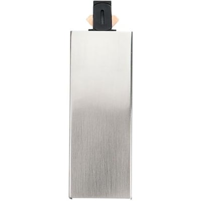Overside af SG Armaturen Zip 230V endetilslutning i børstet stål med synlig tilslutningsmekanisme.