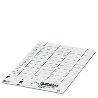 Phoenix Contact US-EMP mærkeskilte i hvid plast med et skriftfelt på 27 x 12,5 mm, 30 stk. i pakken.