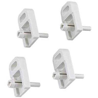 Spelsberg fastgørelseslaskesæt til udvendig montering, 4 stk. i hvid plast, designet til TK kabinetter.