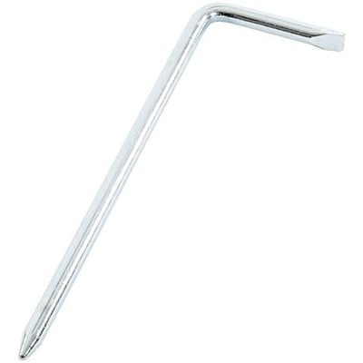 Radiodetection jordspyd i metal til Genny sender, med spids ende og L-formet håndtag.