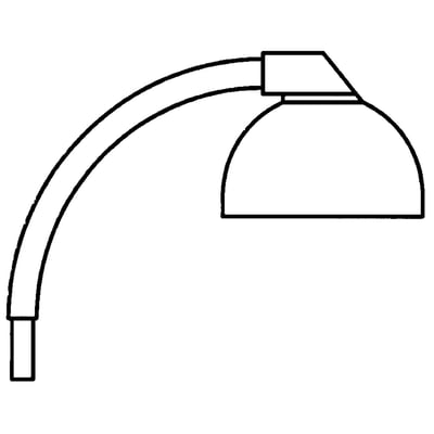 Enkeltarm buet udlæg på 0,5 meter til montering på rørmaster med Ø60 topboring.
