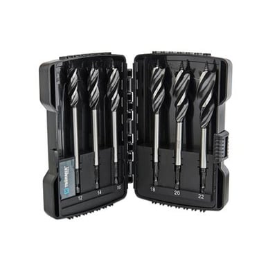 Thürmer 3-skærs snegleborsæt, 12-22 mm, 6 stk. i sort opbevaringskuffert med tydeligt mærkede bor.