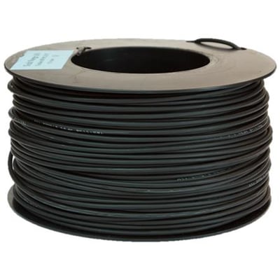 Stor rulle med sort Texiline HF90 ledning på 2,5 mm², ideel til skibs- og offshore brug.
