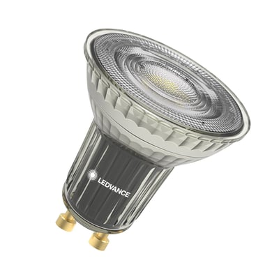 Ledvance dæmpbar LED-spot PAR16 med klar front, GU10-fatning og 8 W effekt.