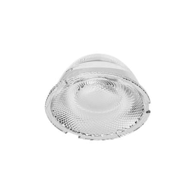 Opple Ledspotra LED-spot Reflector-24D set forfra med en rund, klar reflektor og hvidt hus.
