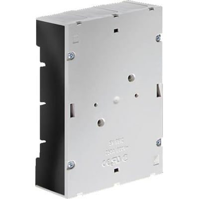 Rittal Mini-PLS tilslutningsadapter SV i hvid plast med synlige skruer og mærkning på bagsiden.