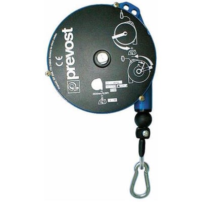 Prevost balancevægt til 2.0-3.0 kg belastning, 1.6m kabel, vist med instruktionstegninger på den sorte frontskive.