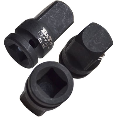 Tre sorte BATO kraft overgange, 1/2" hun til 3/4" han, CR-MO stål.