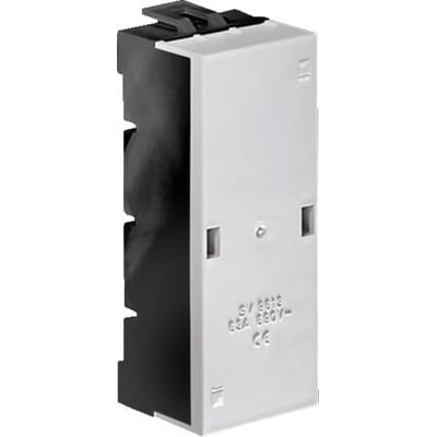 Rittal Mini-PLS tilslutningsadapter SV, vist fra siden med hvid front og sort bagside, mærket med "SV 6613 63A 660V-" og CE-mærket.