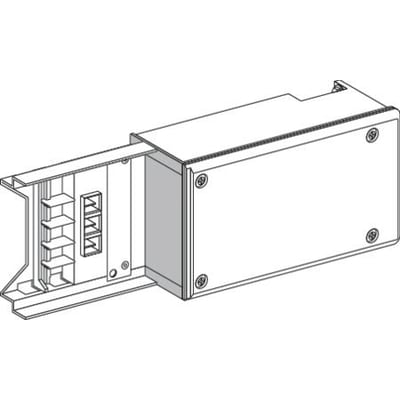 Schneider Electric tilgangsboks 63/40A, 3L+N+PE, med transmissionsbus for kontrolsystemer, hvid RAL 9001.