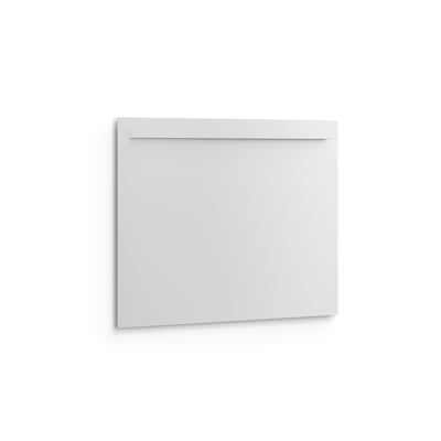 Svedbergs Rae badeværelsesspejl på 100 x 80 cm med en lang, integreret LED-lampe langs overkanten.