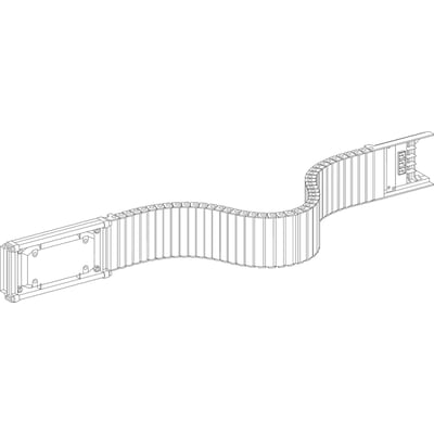 Schneider Electric skinneelement KNT100DF410 i 1 meter, 100A, hvid RAL 9001 med transmissionsbus til lavspændingsforsyning.