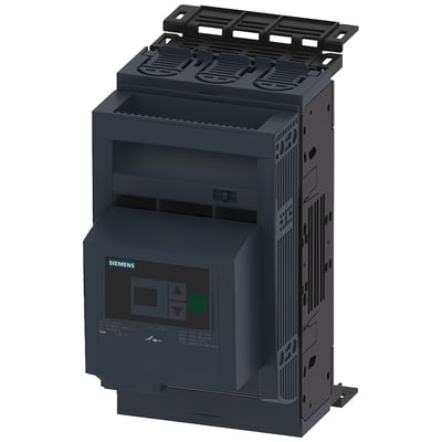 Siemens SENTRON 3NP1 sikringsafbryder, 3-polet, 160 A, til busbarsystem med boks terminal og display.