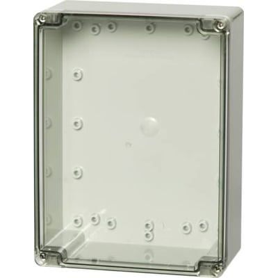 Fibox EURONORM II monteringskasse i polycarbonat, RAL 7035 lysegrå, 200x150x80 mm, IP67-klassificeret.