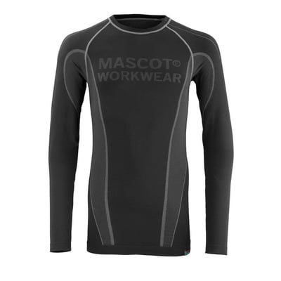Sort Mascot Crossover Hamar termoundertrøje i størrelse 2XL med lange ærmer og rund hals.
