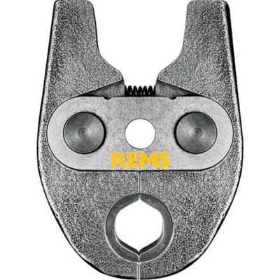 REMS pressbakke Mini M 12, lavet af smedet og hærdet specialstål med Rems logo i gult.