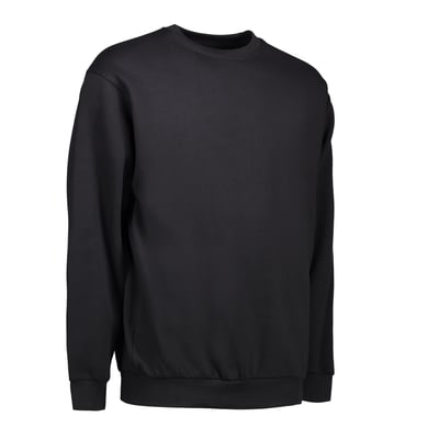 ID Game sweatshirt i sort, str. XL, fremstillet i bomuld og polyester med rund hals og lange ærmer.