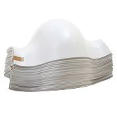 Stak af HA-TEKISO PVC bøjninger på 90 grader med 43 mm diameter og ISO 70 standard, hvid.