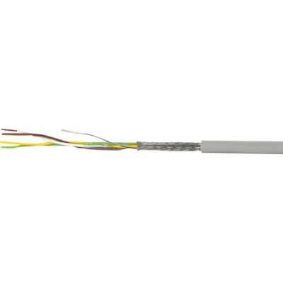 Multikabel 6X2X0,75 LI2YCH-P med 12 halogenfri ledere i grå, med afskærmning og synlige ledere i forskellige farver.