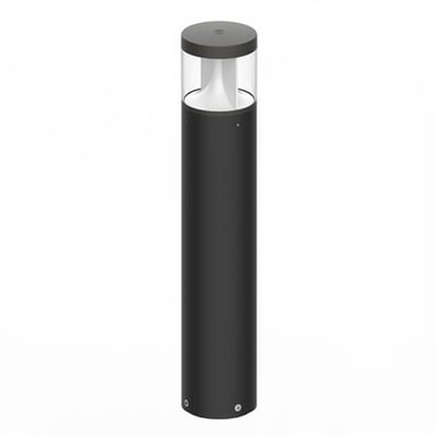 Ledvance Urban Bollard Cone bedlampe i grå med cylindrisk stander og lysåbning under det runde topdæksel.