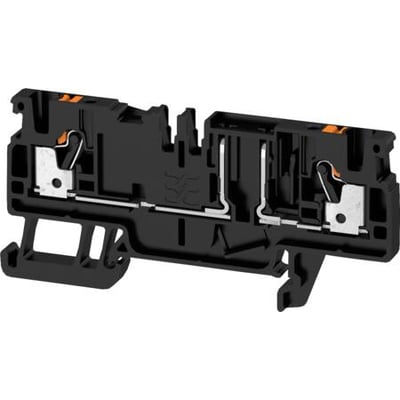Weidmüller Sikringsklemme AFS 2.5 CF 2C 24V BK, sort Wemid, med PUSH IN teknologi til 0.5-2.5mm2 ledninger og 24V/10A LED.