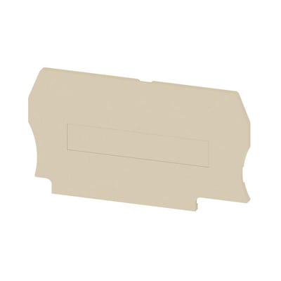 Weidmüller ZAP/TW 4 AM skilleplade i mørk beige Wemid materiale, 62 mm høj og 2 mm bred.