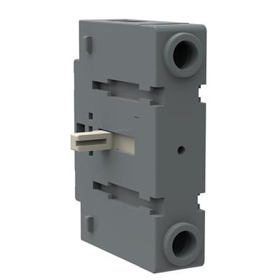 ABB fjerde pol til OT16-40FT3, 13mm bred, monteret på venstre side med udskudt kontakt.
