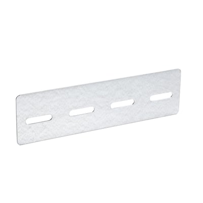 Wibe samlebeslag 85Hx150x1mm FZS C2 i galvaniseret stål med fire aflange huller på hvid baggrund.