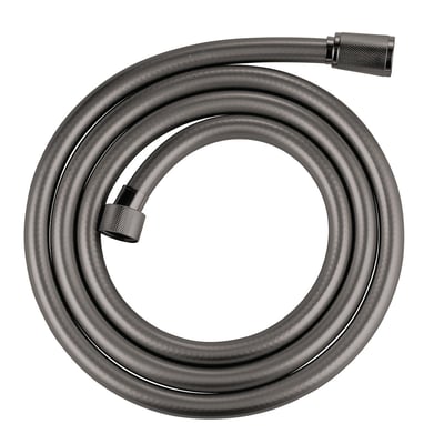 Grohe Silverflex bruseslange på 175 cm i poleret Hard Graphite, oprullet med gevindtilslutninger i begge ender.