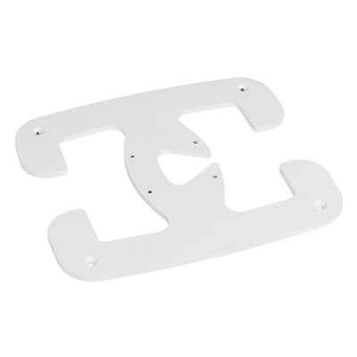 Legrand hvid stander-mini fod til Uni og Klik, fremstillet af metal og designet til øget stabilitet.