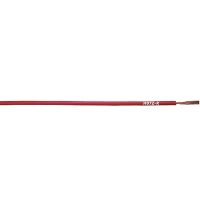 Lapp H07Z-K installationsledning med en 16mm² kobberleder og rød halogenfri yderkappe.