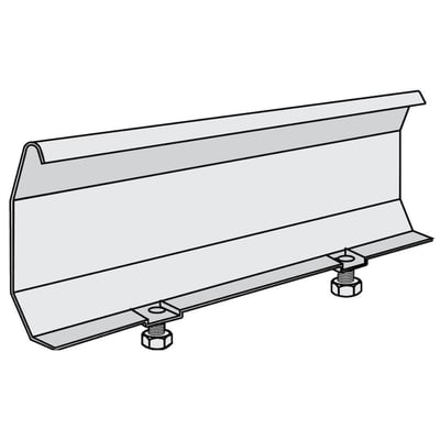 Teknisk illustration af Lauritz Knudsen Samling 21 med skrue, zink+, der viser monteringsdetaljer og dimensioner.