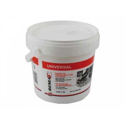 Rema Tip Top Universal monteringspasta i 1 kg spand med rød og hvid mærkning, velegnet til dækmontering.