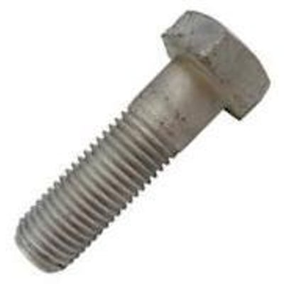 En M24x110 bolt af stål med gevind og sekskantet hoved, FZV-behandlet, vist på hvid baggrund.