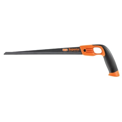 Bahco Superior 3150 stiksav med 300mm klinge, vist fra en sidevinkel med fokus på den sorte klinge og dens overfladebehandling.