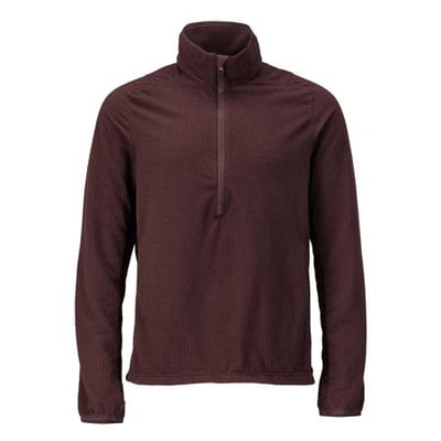 Mascot bordeaux microfleece trøje med lynlås og moderne pasform i størrelse M, fremstillet af OEKO-TEX® certificeret materiale.