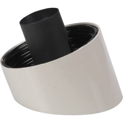 Thorn Lighting universal vægarmatur i grå med E27-fatning, set skråt med den sorte fatning synlig.