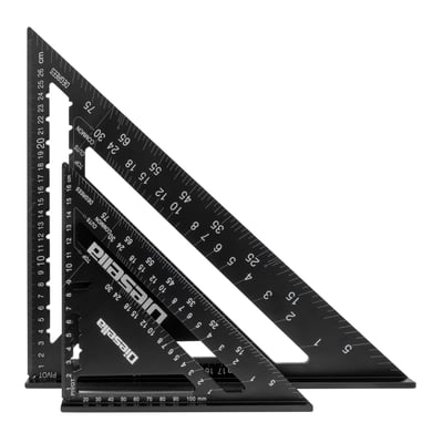 To Diesella speedvinkler 300 x 300 mm sammen, én forfra og én let forskudt, for at vise deres størrelse og design.