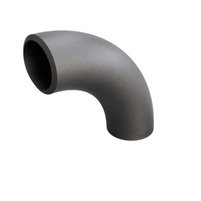 Indura svejsebøjning til 26,9 mm rør, 90 grader, 2,3 mm godstykkelse, vist på hvid baggrund.