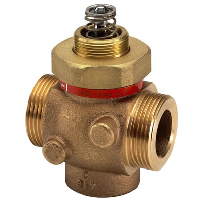 Danfoss VM2-15 2-vejs sædeventil i messing med G 3/4" nippel tilslutning og kvs 0,63.