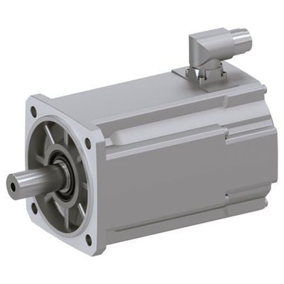 Siemens Simotics S-1FK2 HD servo motor, vist fra siden med en cylindrisk aksel og en vinklet stikforbindelse på toppen.