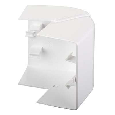 Schneider Electric OL45 udvendigt hjørne i polarhvidt PC/ABS materiale, designet til installationssystemer.