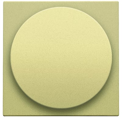 Niko afdækning til lysdæmper i gold coated finish, med en rund centerflade der passer til drejepotentiometer.