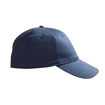 ID Identity stretch cap i mørkeblå, one size, med lukket bagside og god pasform på hvid baggrund.