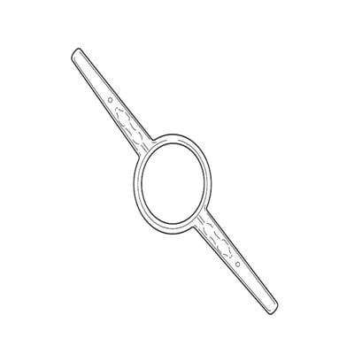 Vaillant afstandsholder til skorstenssplit med 80 mm diameter, vist som en teknisk tegning på hvid baggrund.