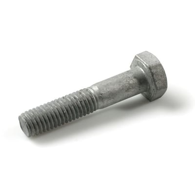 Arvid Nilsson stålbolt M12 x 180 mm, FZV galvaniseret med 6-kantet hoved og fuldt gevind på hvid baggrund.