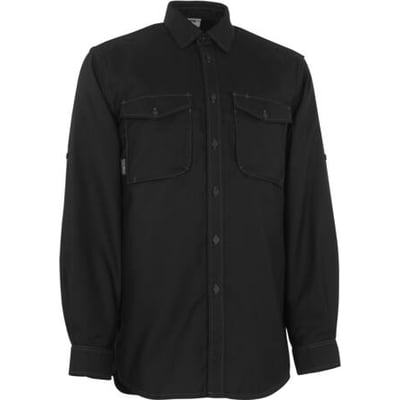 Mascot sort Greenwood skjorte i bomuld med moderne pasform, stolpelukning og to brystlommer med klap.