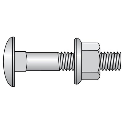 Detaljeret illustration af Wibe skruesæt 2S, vist som bolt MVBF 8x40 og møtrik M6MF 8.